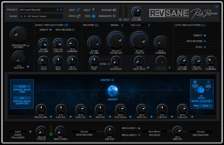 Rob Papen RevSane - Algo Reverb with Disrupt Sphere Plug-in (Download)