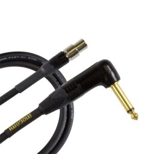 Mogami Gold Belt-Pack Cable with TA4F Plug to 1/4" Right-Angled Connector for Shure Wireless System (18")