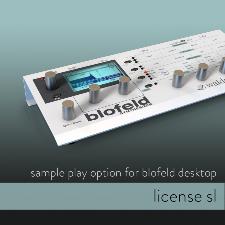 waldorf Blofeld License SL Sample Play Option Plug-in (Download)