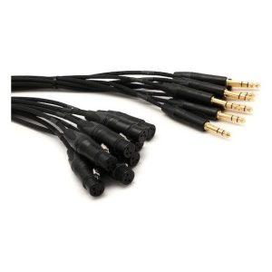Mogami Gold 8 x 1/4" TRS Male to 8 x 1/4" TRS Female Fan-Out Audio Snake (5')