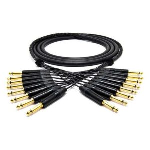 Mogami Gold 8 Channel Analog Snake Cable 8x 1/4” TS Male to 8x 1/4” TS Male (15')