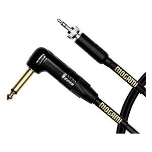 Mogami Gold Belt-Pack Cable with 3.5mm Plug to 1/4" Right-Angled Connector for Sennheiser Wireless System (30")