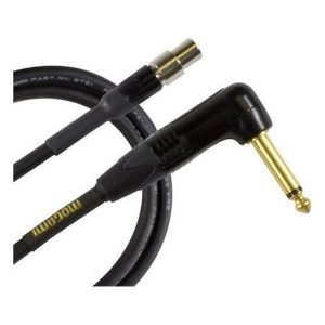 Mogami Gold Belt-Pack Cable with TA4F Plug to 1/4" Right-Angled Connector for Shure Wireless System (18")