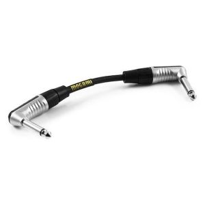 Mogami CorePlus 1/4" TS Right-Angle Male to 1/4" TS Right-Angle Male Instrument Cable (6")