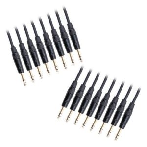 Mogami Gold 8 x 1/4" TRS Male to 8 x 1/4" TRS Male Fan-Out Audio Snake (25')