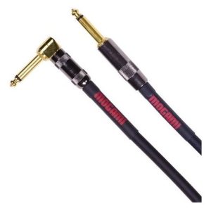 Mogami Overdrive Electric Guitar Cable with Right-Angle to Straight Plugs (20’)