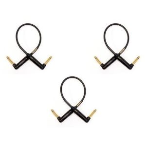 Mogami Right-Angle Male to Right-Angle Male Pedal Cable (.5', 3-Pack)