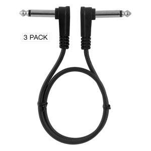 Mogami Pure Patch Right-Angle Male to Right-Angle Male Pedal Cable (1.5’, 3-Pack)