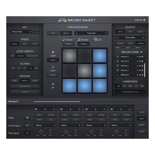EVABEAT Melody Sauce 2 Automatic MIDI Melody Creation Software (Upgrade from Melody Sauce I, Download)