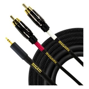 Mogami Gold 3.5mm TRS to Dual RCA Accessory Cable (15')
