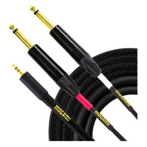 Mogami Gold 3.5mm TRS to Dual 1/4" TS Accessory Cable (15')