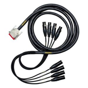 Mogami Gold AES TD DB-25 to 4 XLR Male & 4 XLR Female Digital Breakout Cable (35')