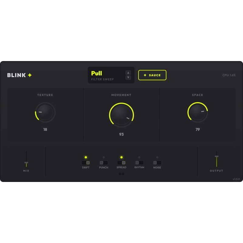 Sauce Audio Blink – One-Knob Creative FX Plugin