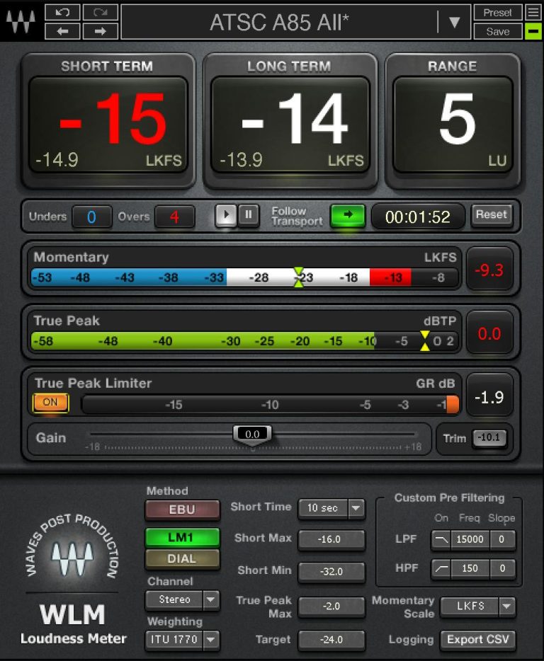 Waves WLM Plus Loudness Meter (Download) - Image 6
